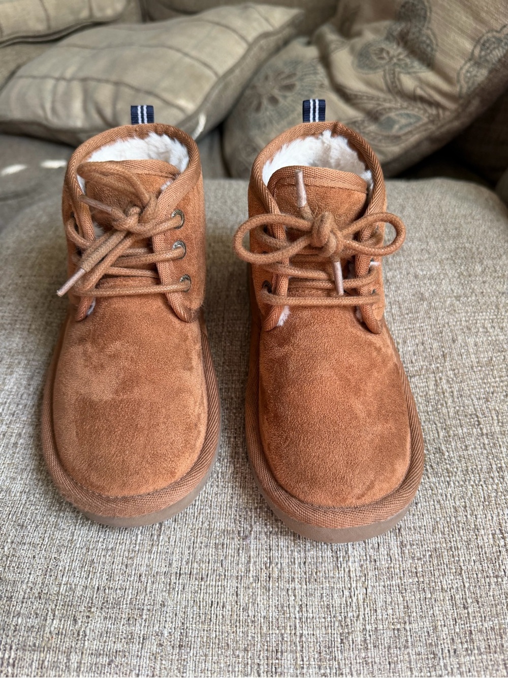 Nautica Brown Faux-Shearling Lined Boot
